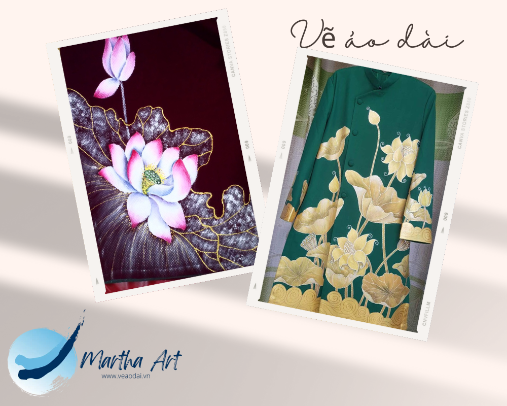 mẫu thêu áo dài đơn giản