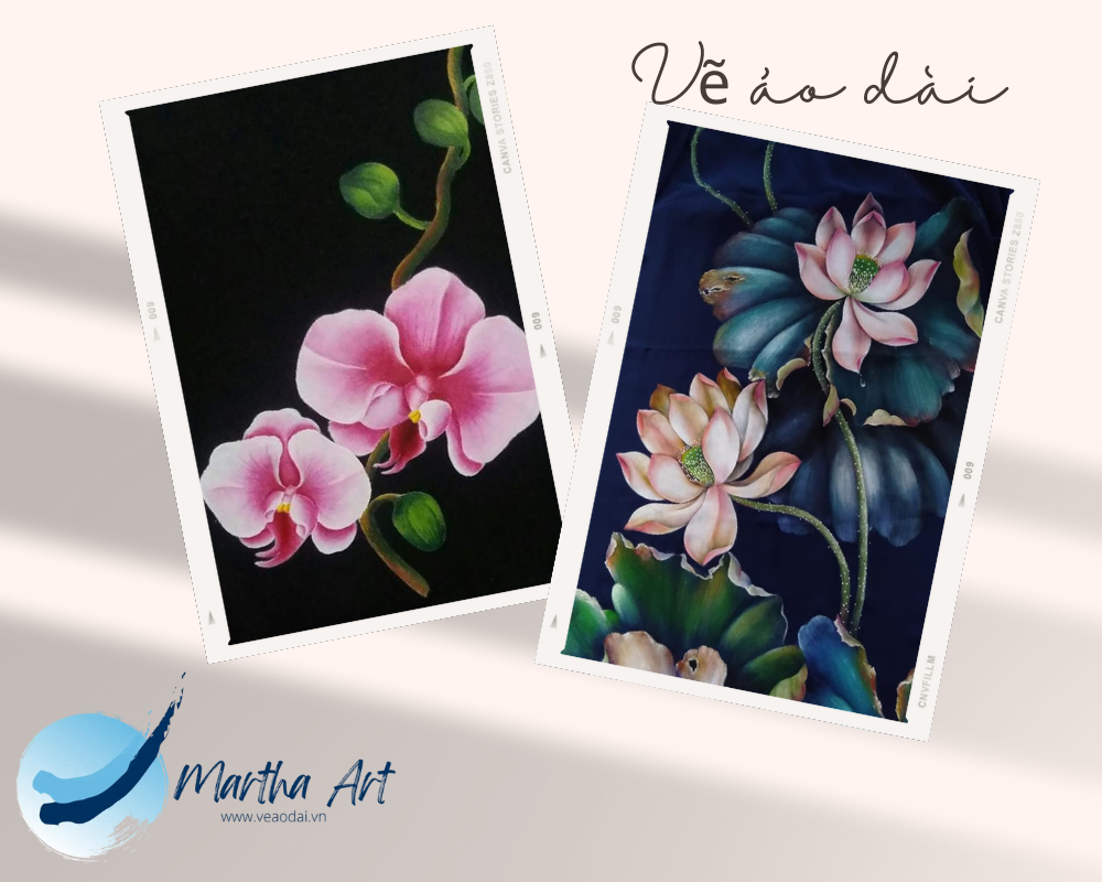 mẫu thêu áo dài đơn giản
